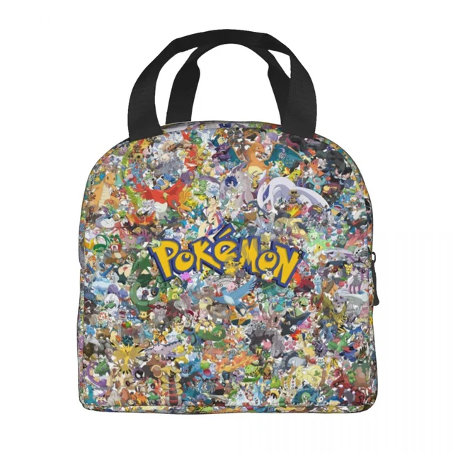 Hot selling fashion Pokemon Pikachu insulated Lunch Bags Print Food Case Cooler Warm Bento Box for
