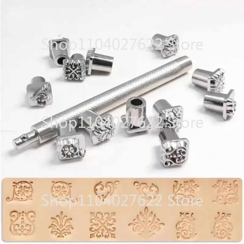 Stamps Embossing Leather Tools Handmade DIY Craft Work Zodiac Grass Constellation Animal Mold Stamps Set Metal Stamping Tool
