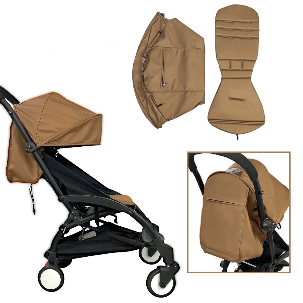 Stroller Seat Cushion 175 Canopy Cover for babyyoya yoyo2 Sunshade Back Zipper Pocket