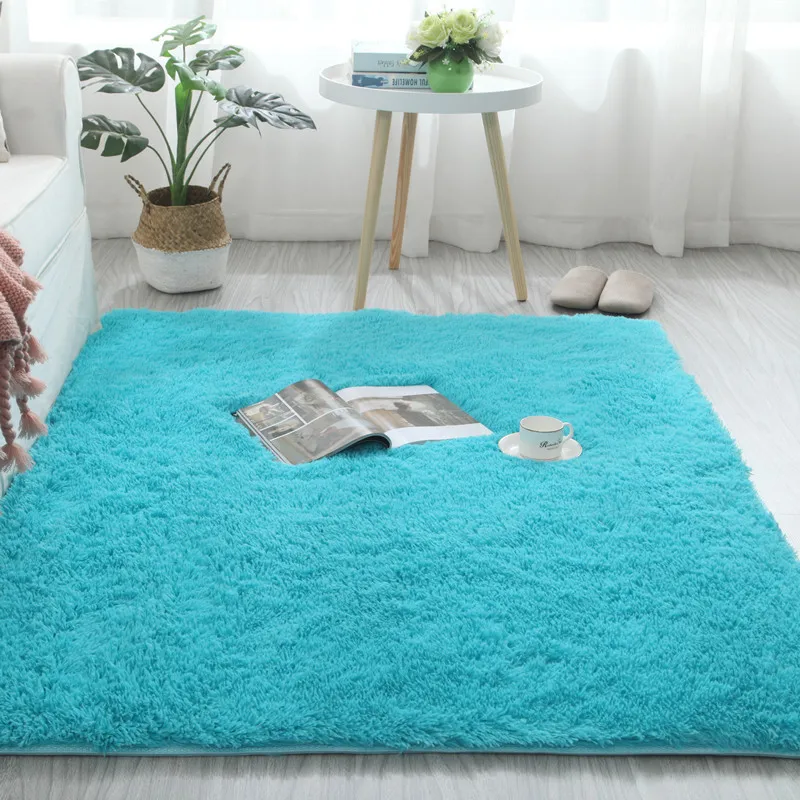 Carpets for Modern Living Room Thick Silkly Long Plush Floor Mat children's Room Carpet Home Garden Fluffy Soft Large Rugs Grey