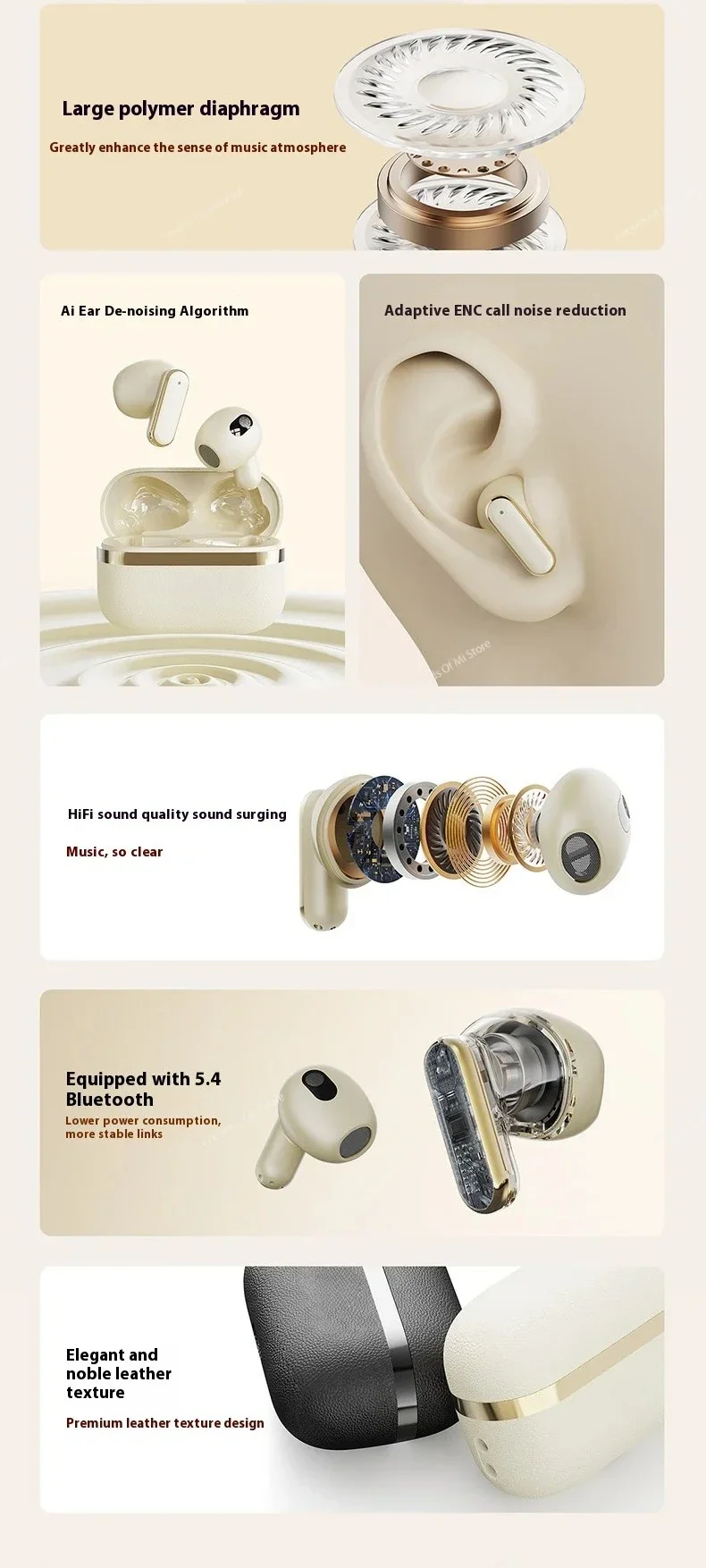 Auricolari bluetooth wireless con cancellazione rumore per sport_voghion.com