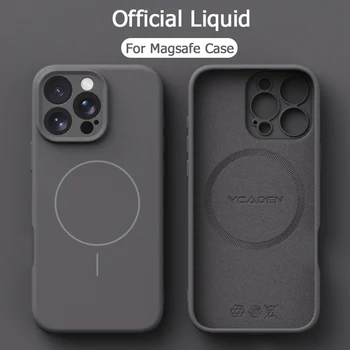 Original Liquid Soft Silicone For Magsafe Wireless Charge Magnetic Case For iPhone 16 Plus 15 14 13 12 Pro Max 11 Cover 1