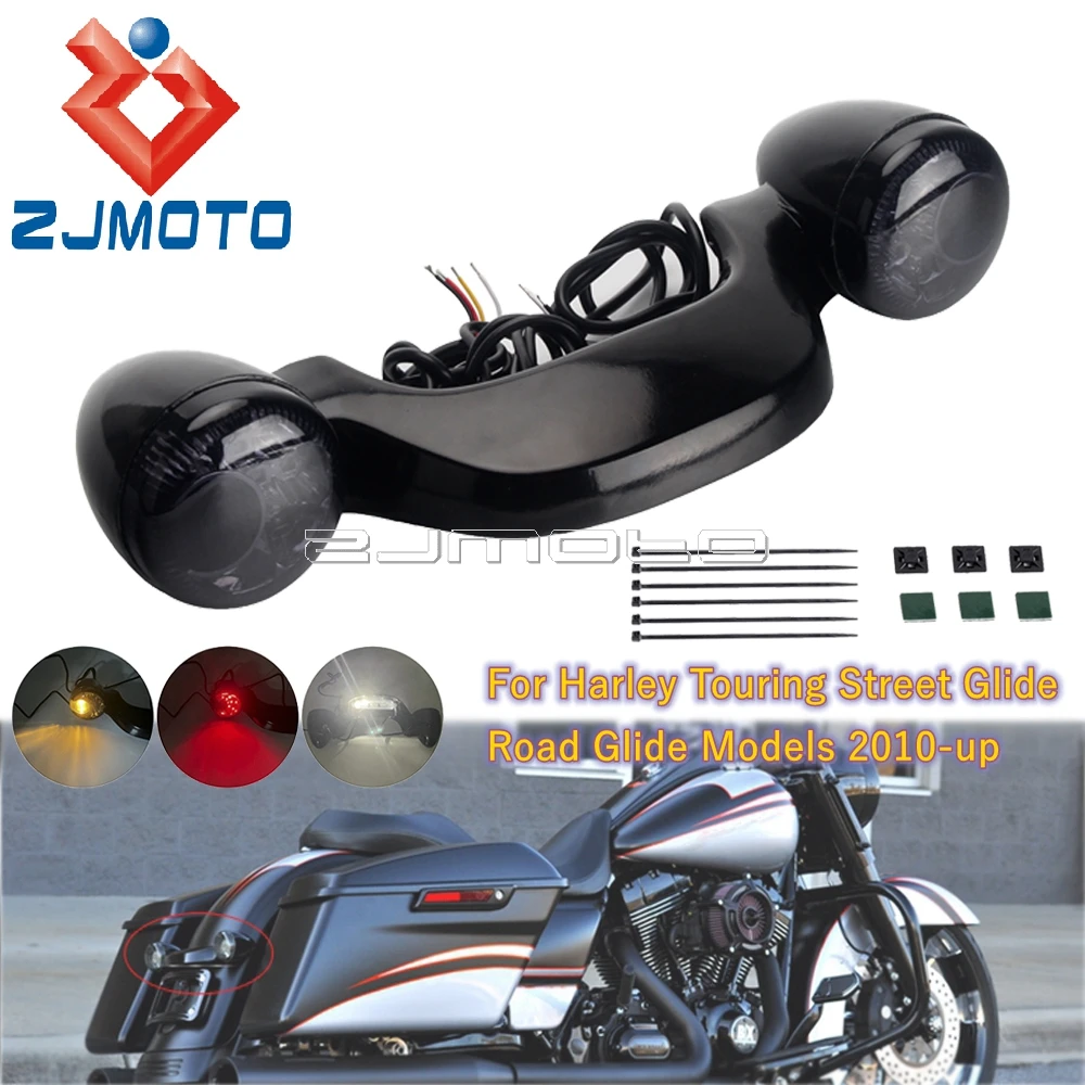 

Motorcycle LED Turn Signal Brake Light License Plate Taillight For Harley Touring Road King Special Street Road Glide 2010-2019