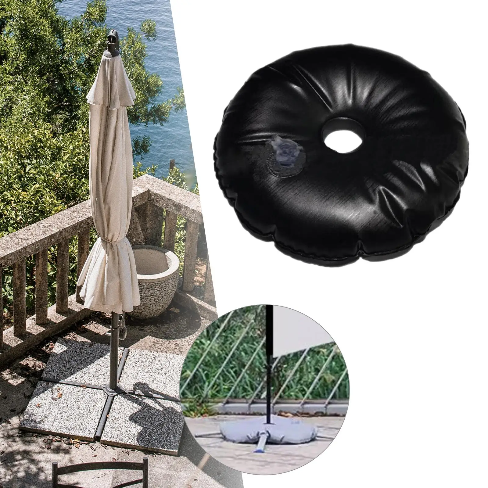 Water Weight Bag PVC Sun Umbrella Stand Foldable Outdoor Flag Sunshade Holder for Patio Beach Outdoor Indoor Stands Accessories umbrella stand holder parasol base stand outdoor parasol accessories