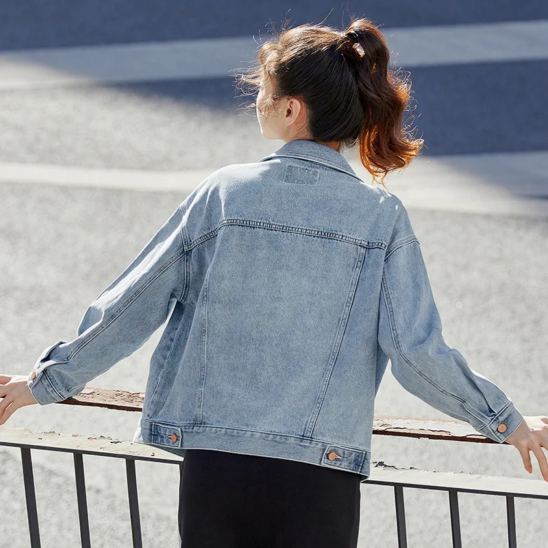Semir Denim Jacket Women Loose Cotton 