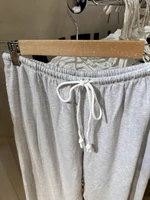 Solid Drawstring Straight Sweatpants Women Autumn High Waist Soft Cotton Trousers Casual Vintage Streetwear Sport Long Pant Y2k - Image 3