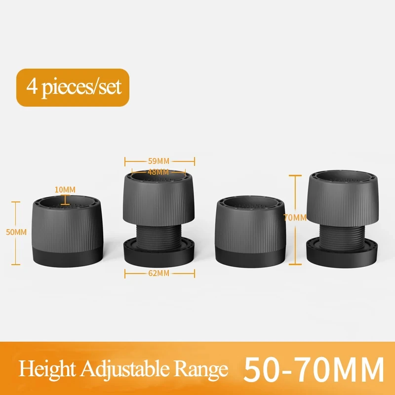 Anti Vibration Pads Washing Machine Feet Pad Adjustable Non-Slip Shockproof Cushion Fixer Base Heightening Bracket Support 1/2/4/6pcs