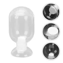 

1Pc Creative Glass Sample Bottle Professional Powder Bottle (Transparent Color)