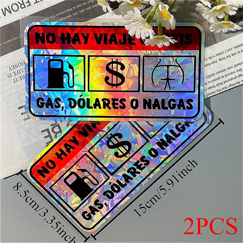 "No Hay Viaje Gratis Gas O Nalgas" Decal - Car Window, Laptop Vinyl Sticker, Oracal Brand, Free Shipping