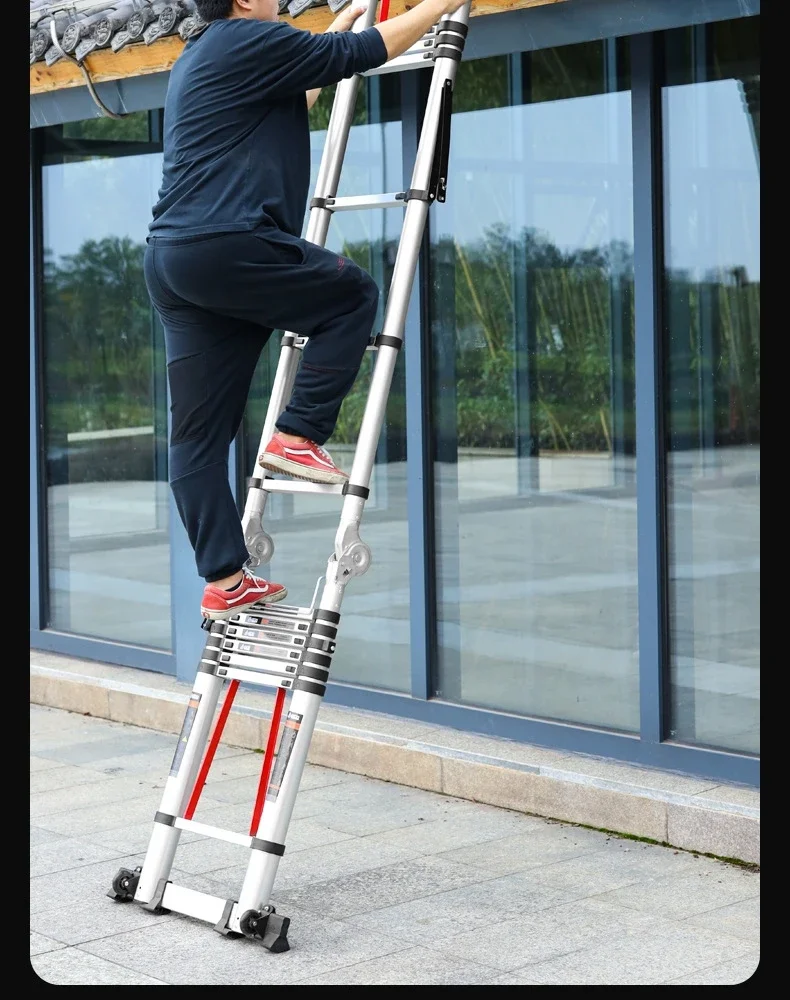 7 Meter Telescopic Ladders Portable Folding Aluminium Ladders Multipurpose Household Step Stair Engineering Staircase for Home