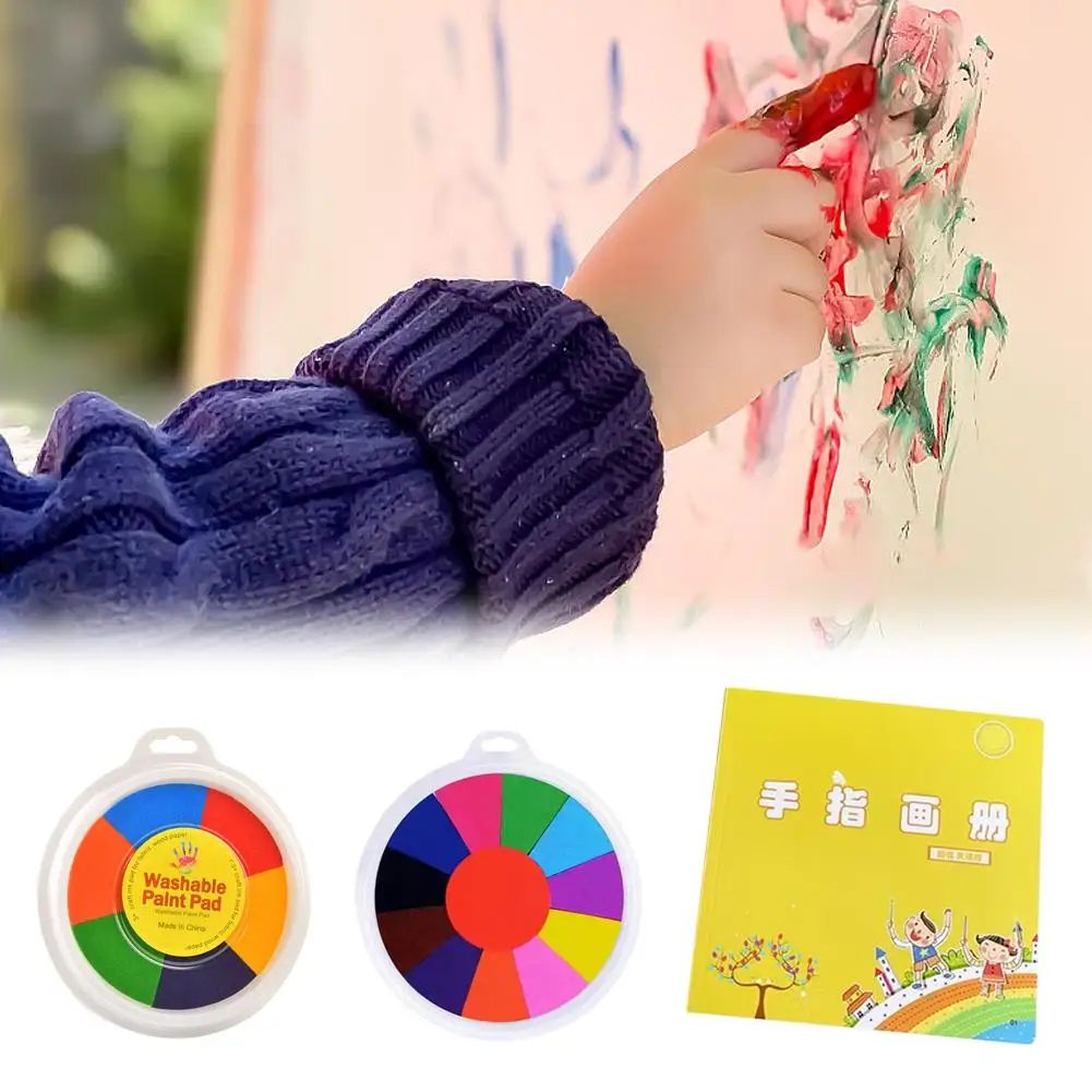 

Finger Ink Painting Kit Kids Activities Doodling Book Diy Early Learning Art Finger Painting Ink Pad Paint Cards For Boys G T8l6