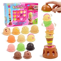 Ice Cream Tower Balancing Game Pretend Play Food Kitchen Dessert Sweet Treats Party Favors Educational Toys Fold Egg Roll 1