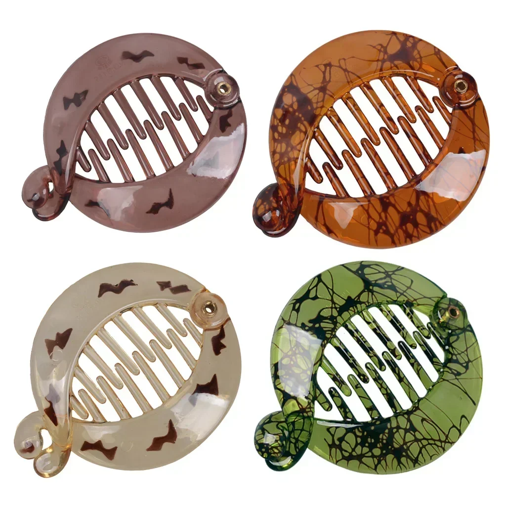 Small Round Shape Ponytail Hair Claw Clip Women Girls Banana Clip Crab Ponytail Holder Pro Hair Styling Accessories