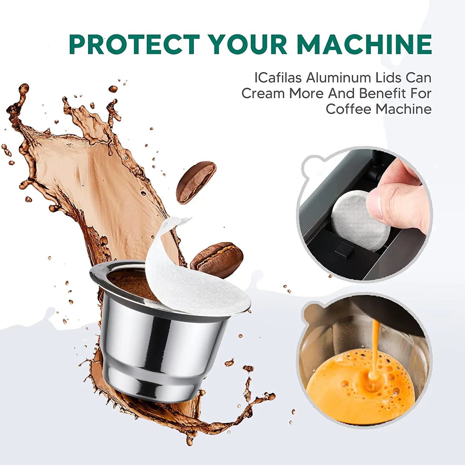 Coffee Capsule Cup Body Foil Cover Sticker for Nespresso Machine