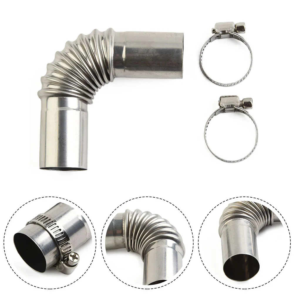 Parking Heater Exhaust Pipe Elbow Connector Exhaust Pipe Fitting 24mm Stainless Steel exhaust assembly