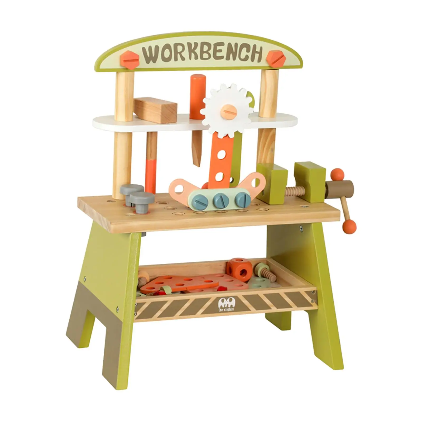 

Pretend Play Construction Toy DIY Kid's Wooden Tool Bench Toy for Child Holiday Present Ages 3+ Christmas Gifts Easy to Assemble