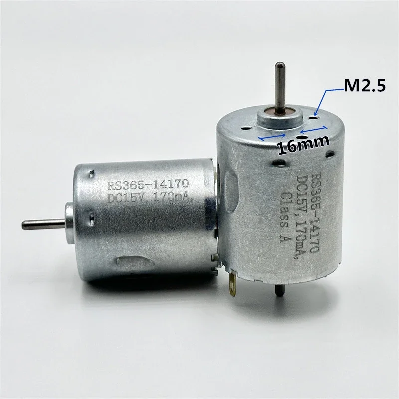 RS-365SH-14170 미니 모터 DC 6V-24V 10300RPM 듀얼 2.3mm 샤프트 카본 브러시 전기 모터 (장난감, 청소 로봇, 진공 청소기용)