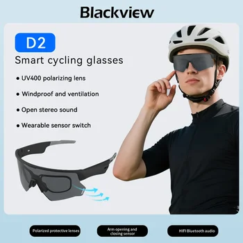 Blackview Occhiali intelligenti Chiamata Bluetooth Lettore musicale audio Occhiali Occhiali da sole intelligenti Occhiali da uomo antiriflesso UV per ciclismo all'aperto