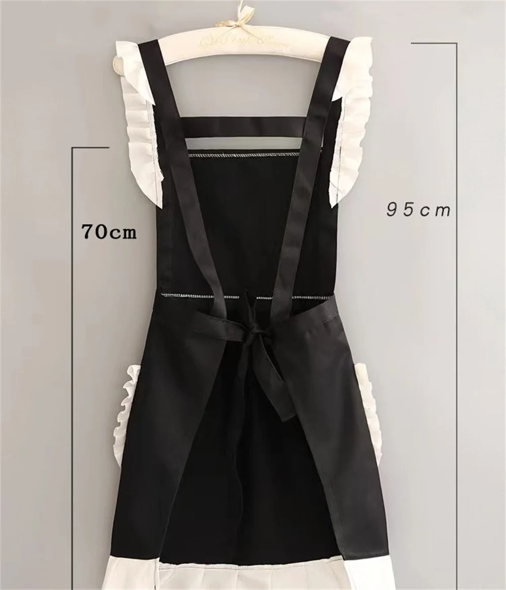 Cute Maid Outfit, Oil and Stain Resistant Apron with Waistband, Kitchen and Restaurant Work Clothes