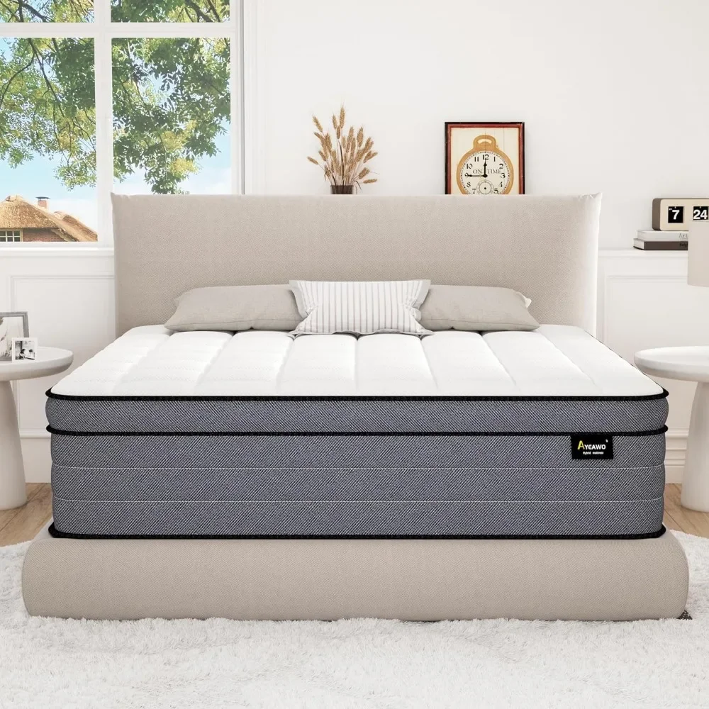 King Size Mattress, 14 Inch King Hybrid Mattress in A Box with Gel Memory Foam and Pocket Springs,Medium Firm Feel 2