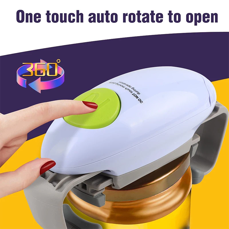Electric Bottle Opener Binaural Can Jar Tin Opener One-button Automatic Bottle Cap Opening Easy for Home Use Kitchen Gadgets