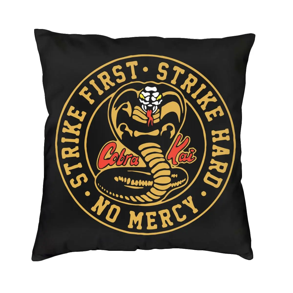 

Cobra Kai Logo Pillowcase Soft Polyester Cushion Cover Gift The Karate Kid Pillow Case Cover Bedroom Square 45*45cm