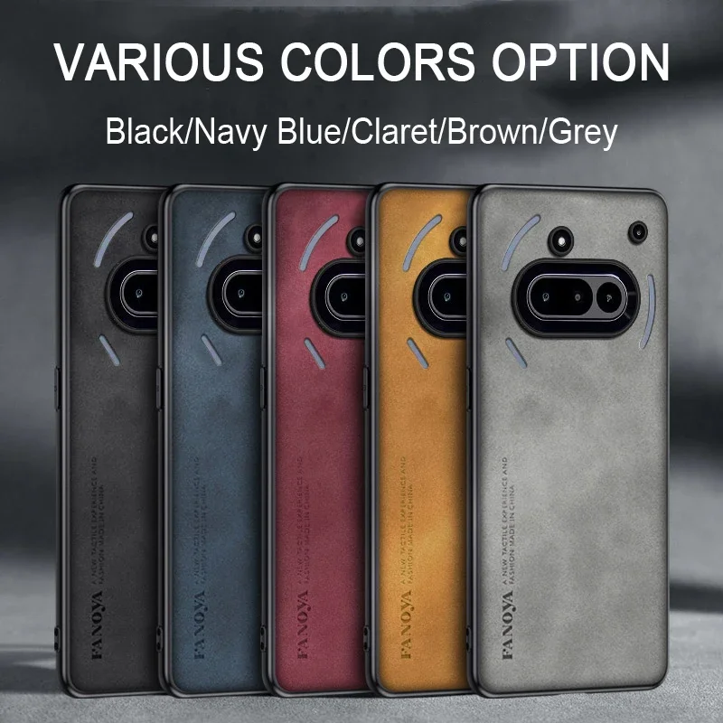 Sleek Shockproof Matte Leather Case - Soft Back Cover Protector