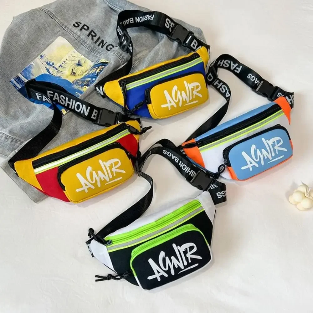 New Oxford Mini Waist Bag Cute Letter Girls Boys Funny Pack Banana Bag Funny Pack Shoulder Crossbody Chest Belt Bags