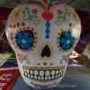 Printed Giant Inflatable Skull Head with Lights Outdoor Hanging Ghost Skeleton Air Model Toy For Halloween Festival Decoration 4