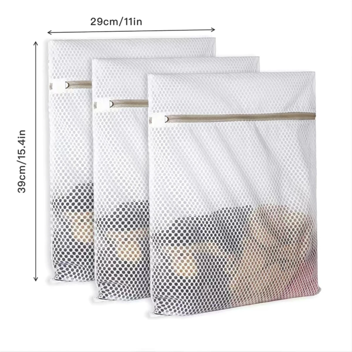 Honeycomb Mesh Laundry Bags For Delicates,Net Fabric Durable And Reusable Delicate Wash Bag,Travel Organization Bag For Lingerie 2