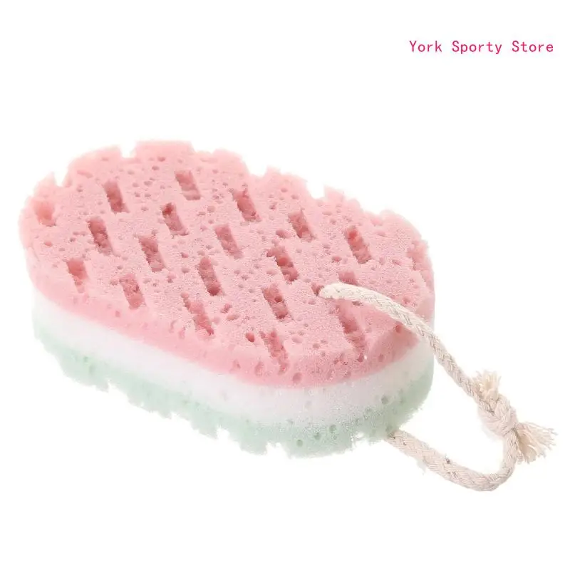 Three-layer Bath Sponge Body Brush Skin Clean Massage Cleaning Shower Brushes for Kids Adults Foam Scrubbing Towel Rope 2