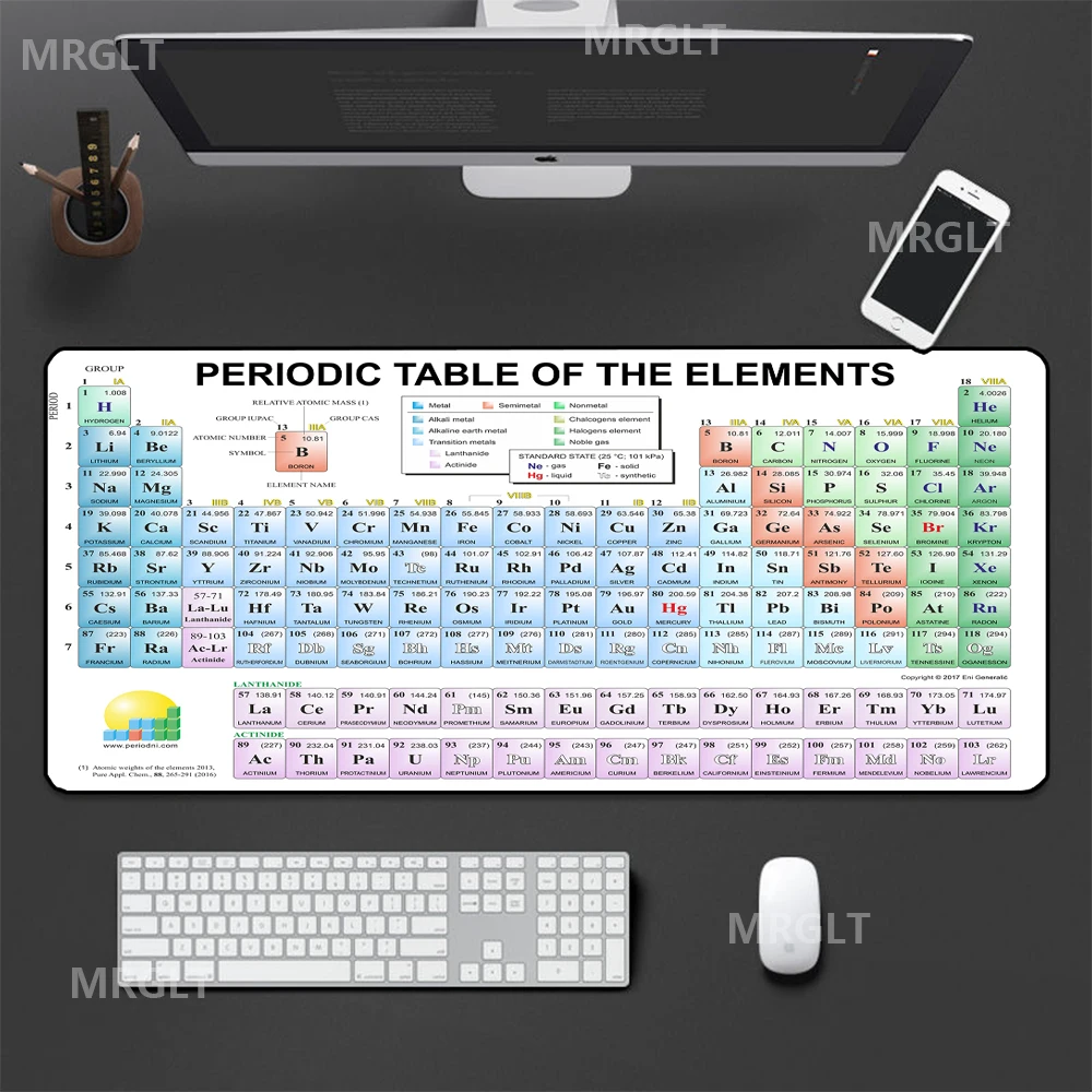 

Periodic Table of The Elements Gaming Accessories Mouse Pad Gamer XL XXL Computer Keyboard Mousepad 900x400mm Speed Pc Desk Mat