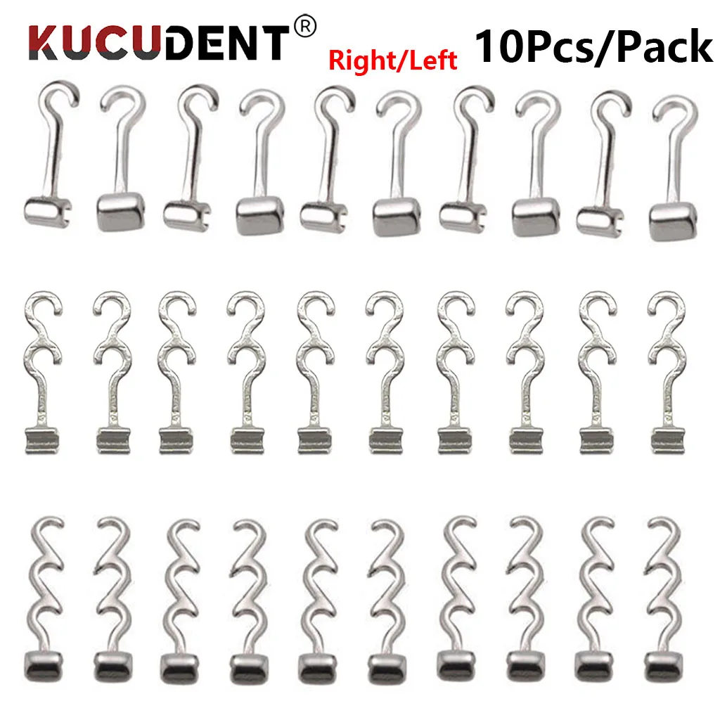 10 Piezas/paquete De Ganchos Crimpables Para Ortodoncia Dental, Tipo