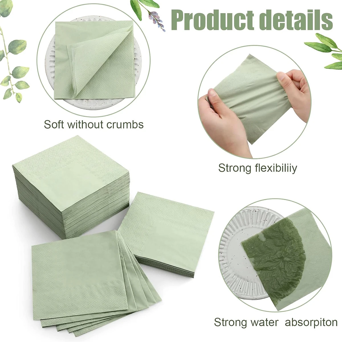 Pure Colour Disposable Paper Towel 20 Pieces 25*25cm Party Tableware Supplies Banquet Table Ceremony Decoration disposable tableware,paper napkins,disposable face towel
