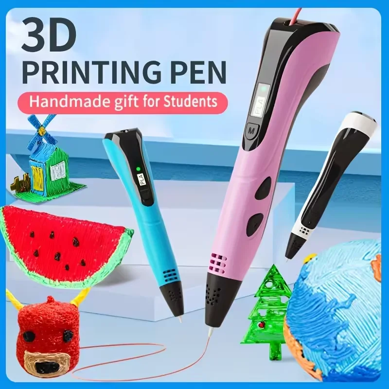 3D Printing Pen kid toy With LCD Screen High Temperature Stereoscopic Painting Graffiti Brush Christmas Gift Box DIY Tool 3d printing pen