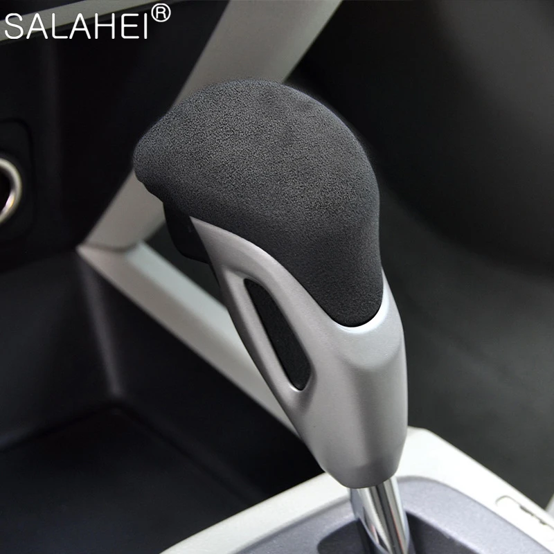 

Alcantara Suede Car Gear Shift Knob Cover Gearbox Lever Handle Frame Sticker For Honda Civic 2012-2014 Interior Auto Accessories