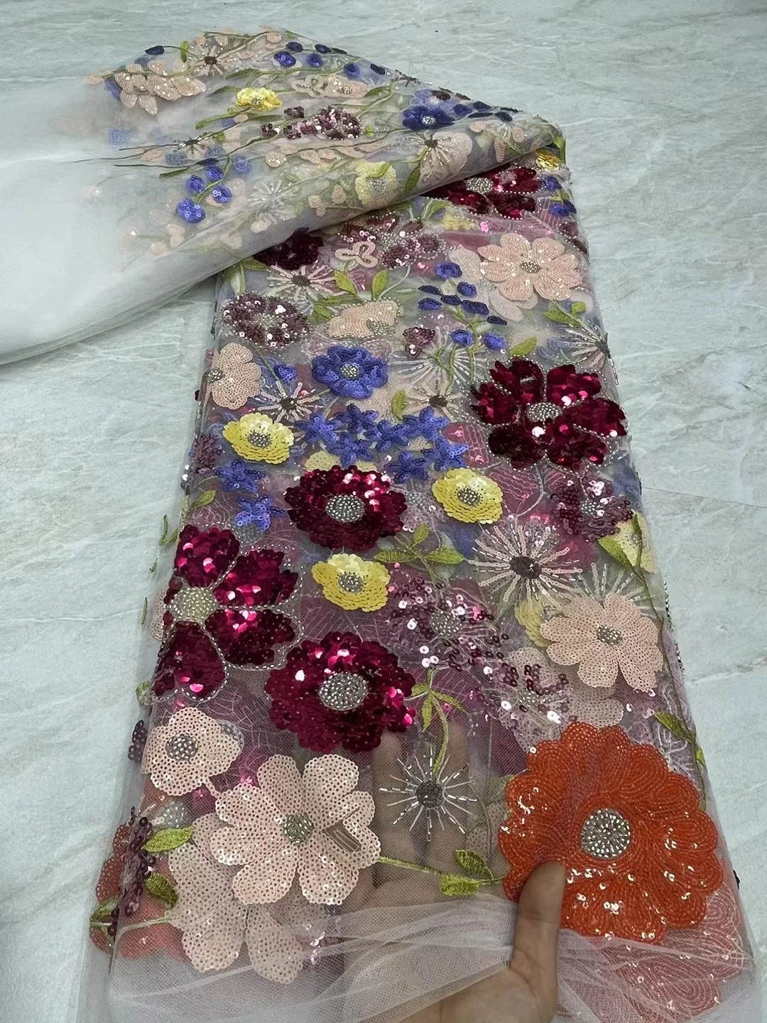 

Африканские блестки, бусины, кружевная ткань, нигерийская вышивка для жениха, 2024, высокое качество, французский тюль, кружевная ткань для свадебных торжеств cw5899