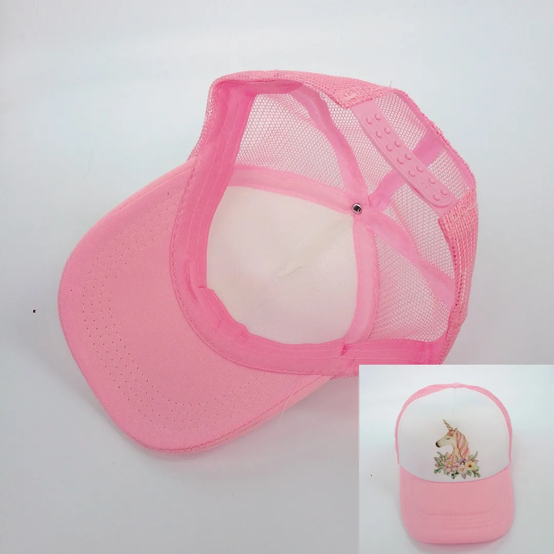 Casquette De Baseball Licorne Arc-en-ciel Pour Filles - Réglable, 100% Coton, Visière Pré-courbée