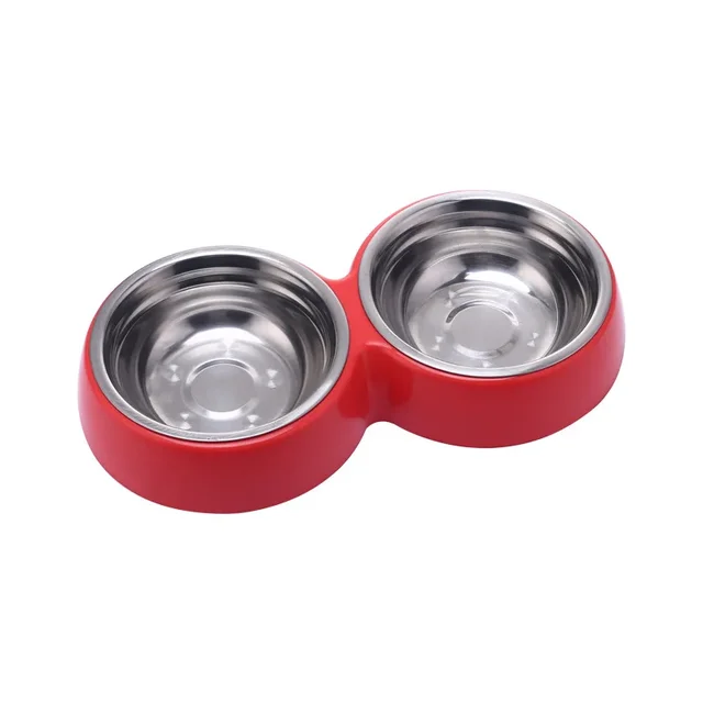 Double Pet Food Bowl Stainless Steel Drinkware Pet Drinking Food Dog Food Puppy Feeding Supplies Kitten Eat Cat Accessories 4