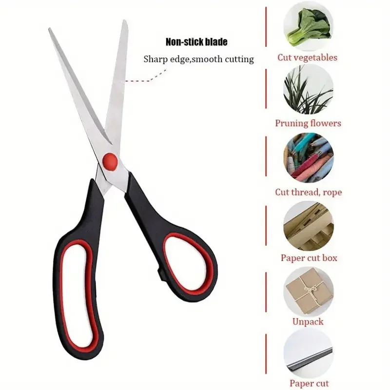 3pcs Stainless Steel Stationery Scissors Household Multi Functional Office Tailor Hand Cutting