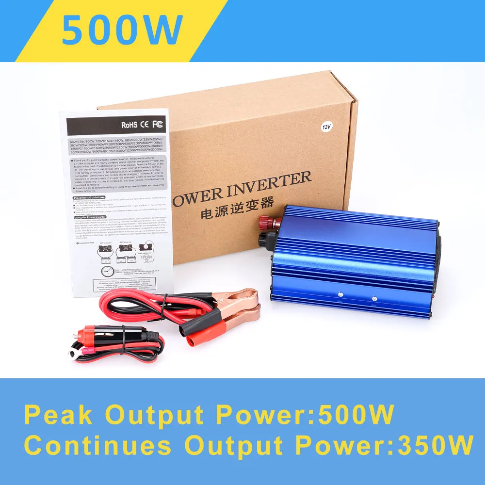 

Car Inverter DC 12/24/48/60V To 220V Solar Power Inverter Converter Modified Sine Wave Converter USB Charger Universal