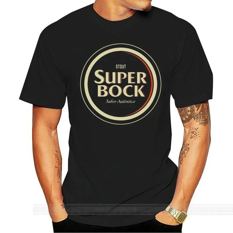 

Футболка мужская с надписью Super Bock Stout, хлопок, модная тенниска с графическим принтом, логотип Португалии, летняя