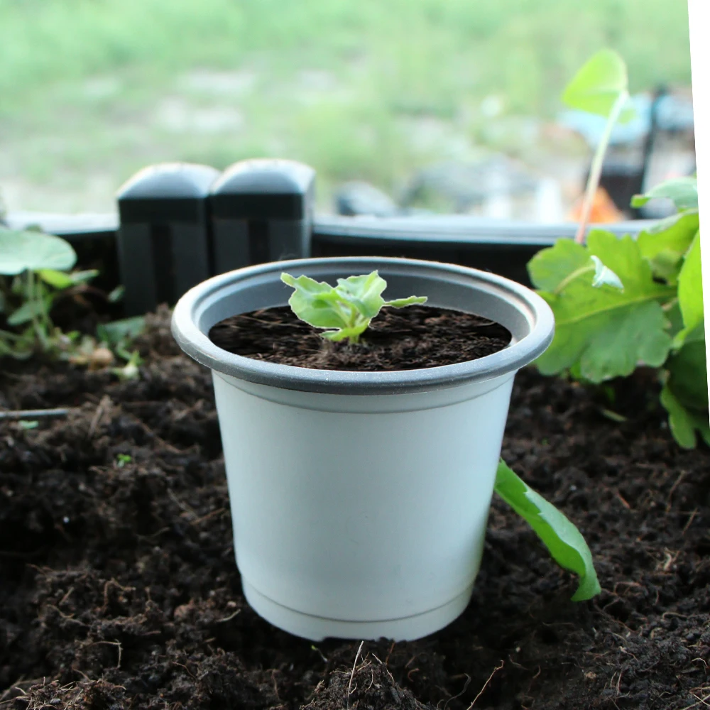 20PCS 9/10/12cm Garden Mini Plastic Pot for Succulent Flower Plants Cultivation Grow Flowerpot Seedling Transplant Nursery Cup flower pot plant pot