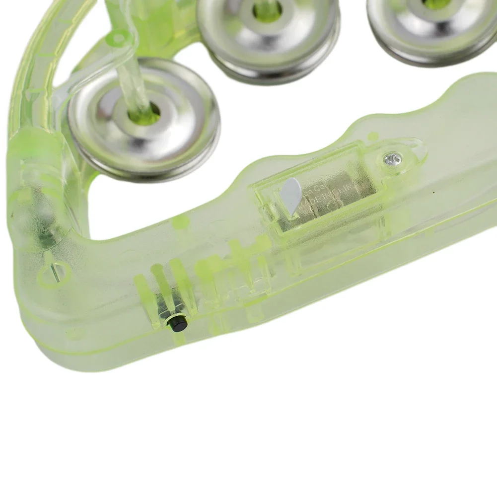 Funny Shaking Toys LED Led Tambourine Musical Instrument Nightlife Wedding 16x10cm Club Concert Flashing Kids Light Up