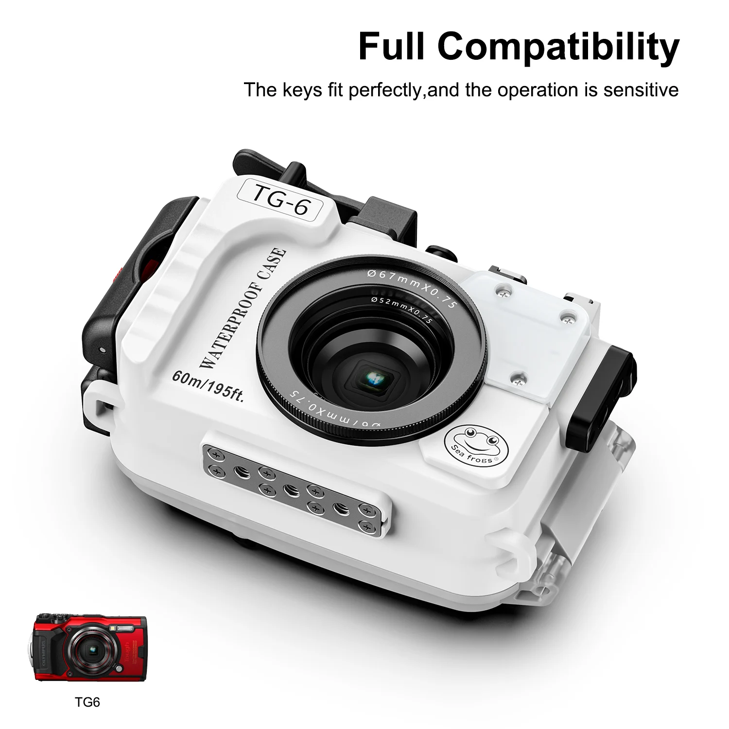 Olympus Tough TG-5 防水カメラセット(スキューバダイビング) Seafrogs スキューバダイビングカメラケースカバーオリンパス TG