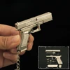 6.5cm Glock G17 Pistol Weapon Model Keychain Metal Game Pendant Ornaments Model Christmas Gifts Children's Toys Gifts for Boys 6