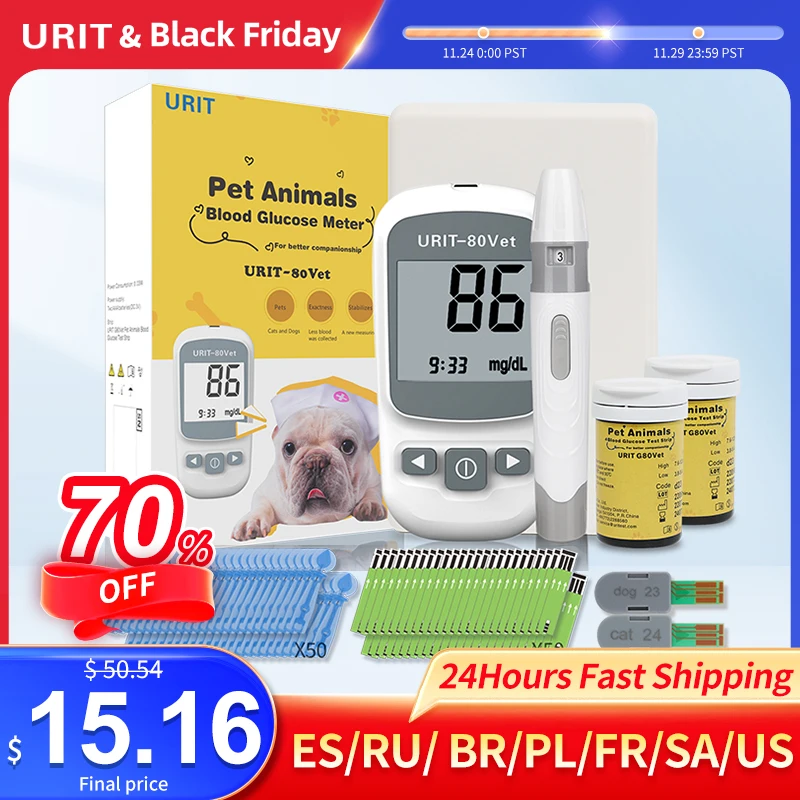 Urit Pet Blood Glucose Meter Blood Glucose Monitoring System For Dogs ...