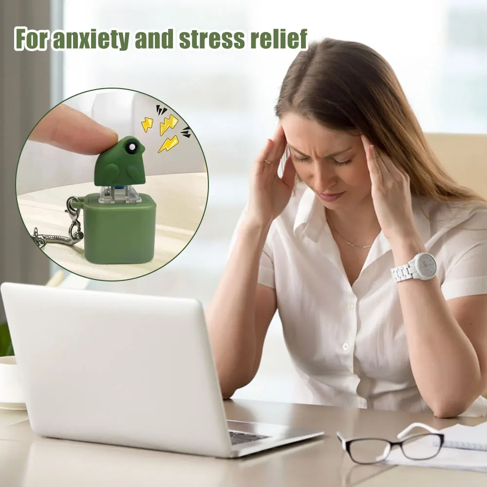 Frog Knocking Toy Frog Keyboard Keycap Regulator Rattle Button