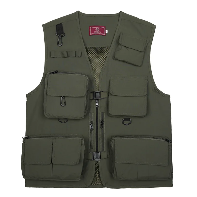 Gilet De Pêche Homme MeiLayM - Séchage Rapide, 10 Poches, Léger Et Respirant Pour Activités Outdoor