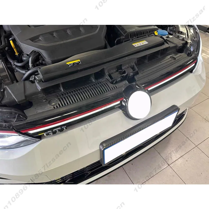 폭스바겐 골프8 MK8 2020-2024 GTI R-라인 차량용 프론트 그릴 및 램프 헤드라이트 다이나믹 라이트 LED 조명 그릴 센터 바디 키트 튜닝